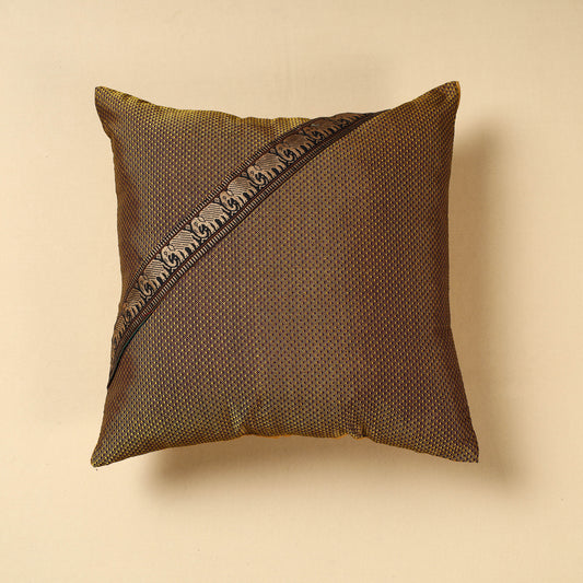 Brown - Khun Weave Cotton Cushion Cover (16 x 16 in)