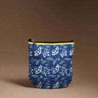 Blue - Handmade Quilted Cotton Utility Pouch 88