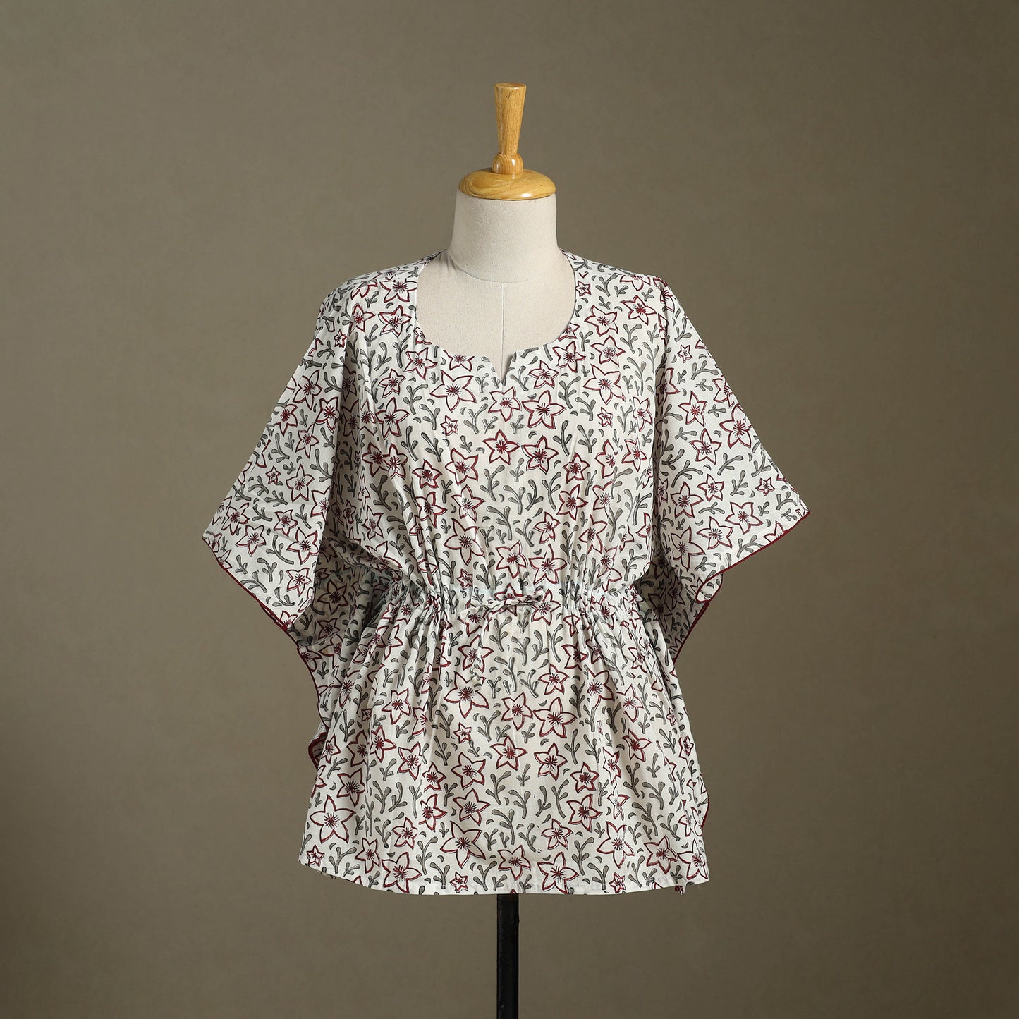 Sanganeri Block Print Cotton Kaftan (Short)