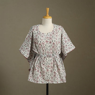 Sanganeri Block Print Cotton Kaftan (Short)