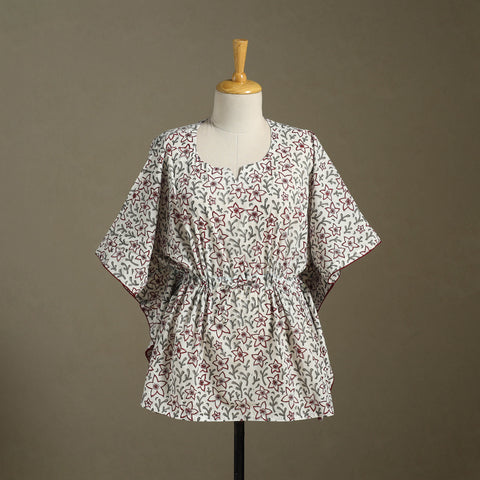 Sanganeri Block Print Cotton Kaftan (Short)