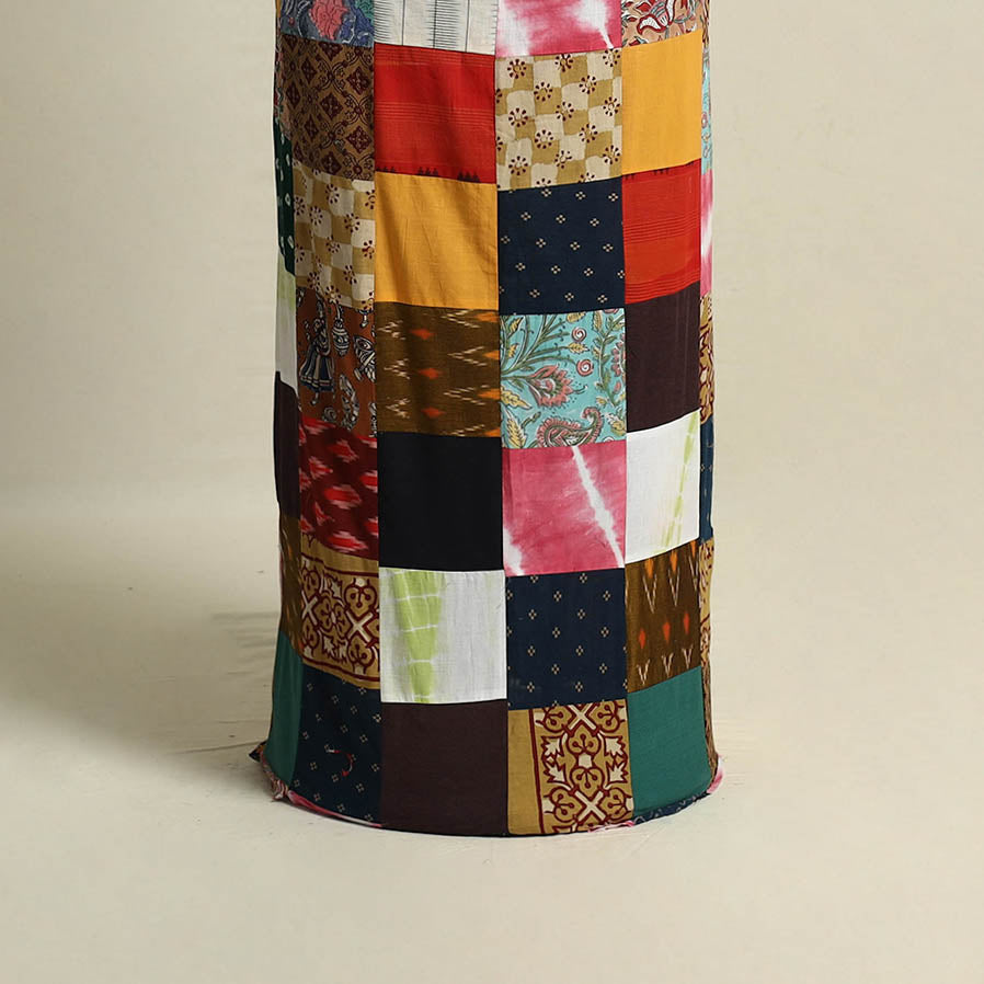 Multicolor - handcrafted patchwork cotton unstitched kurta