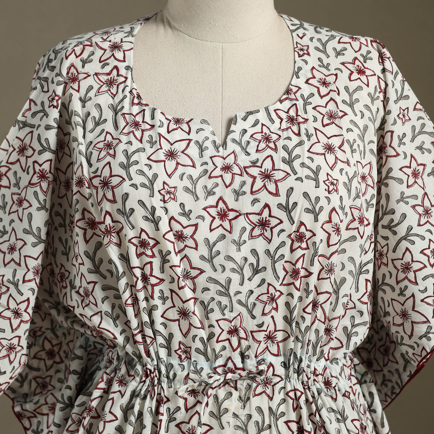 Sanganeri Block Print Cotton Kaftan (Short)