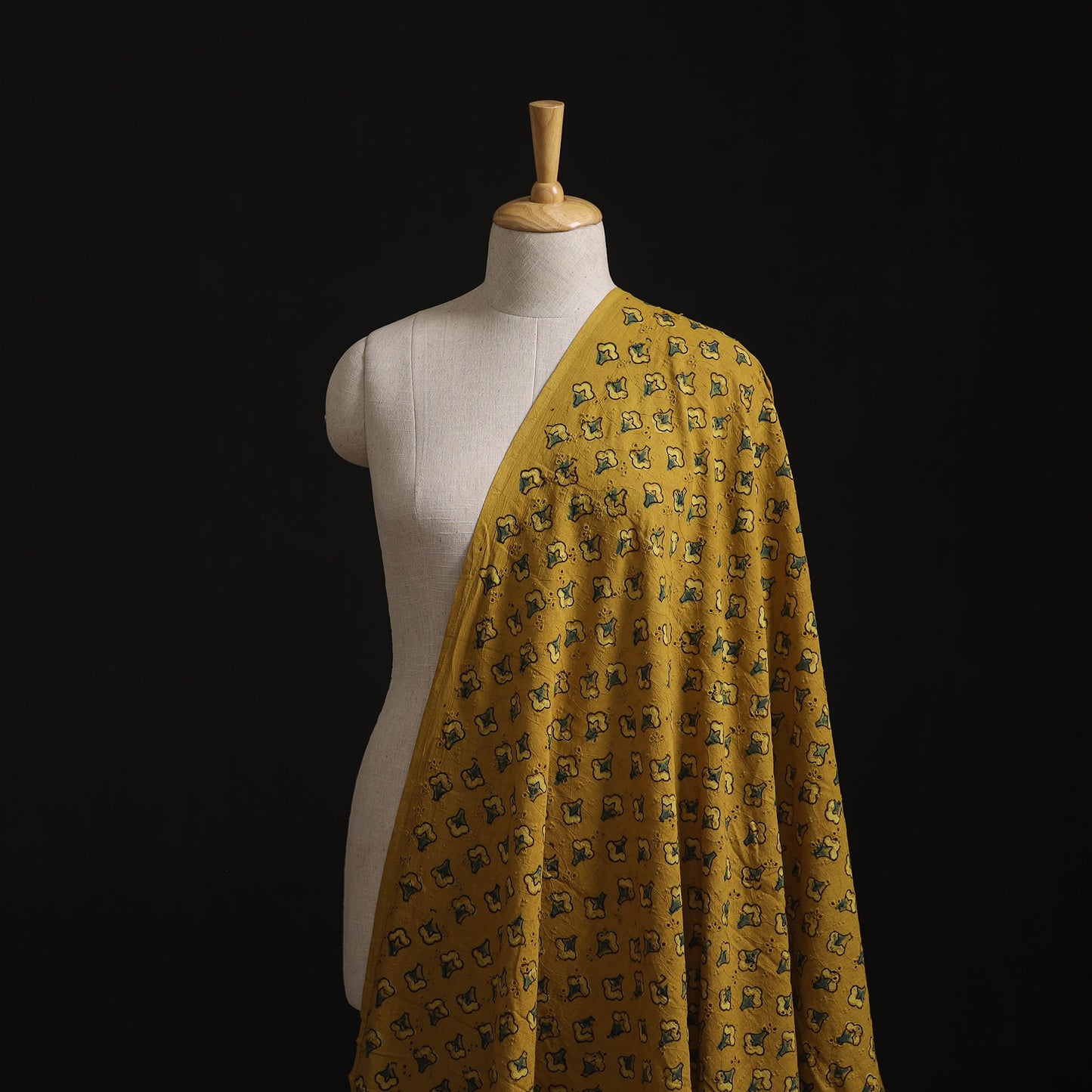 Natural Dyed Ajrakh Hand Block Print Cotton Hakoba Fabric 120