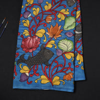 Bangalore Silk Srikalahasti Handpainted Pen Kalamkari Fabric 19