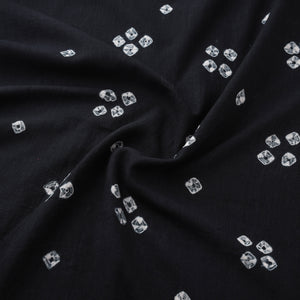 Black - Kutch Organic Kala Cotton Pure Handwoven Bandhani Fabric 23