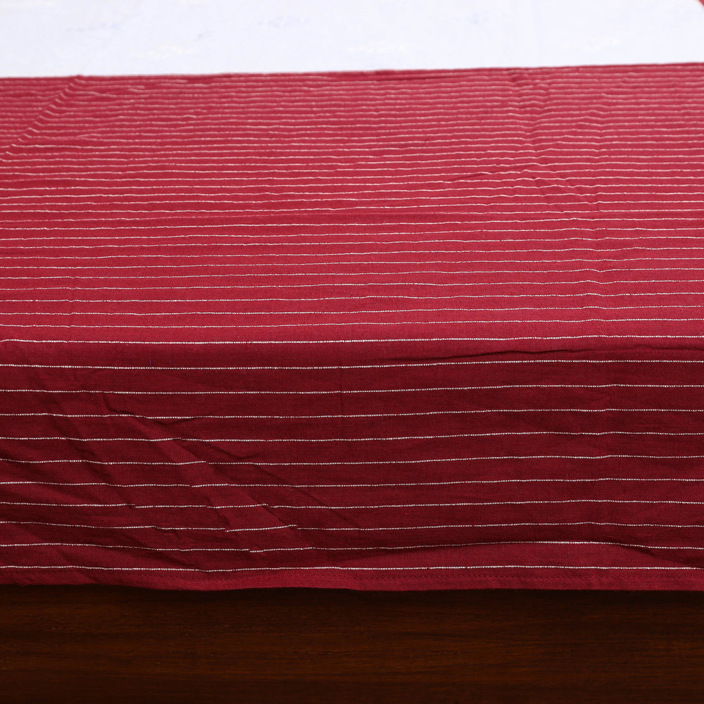 Maroon - Patchwork Cotton Double Jacquard Bedsheet Set 08