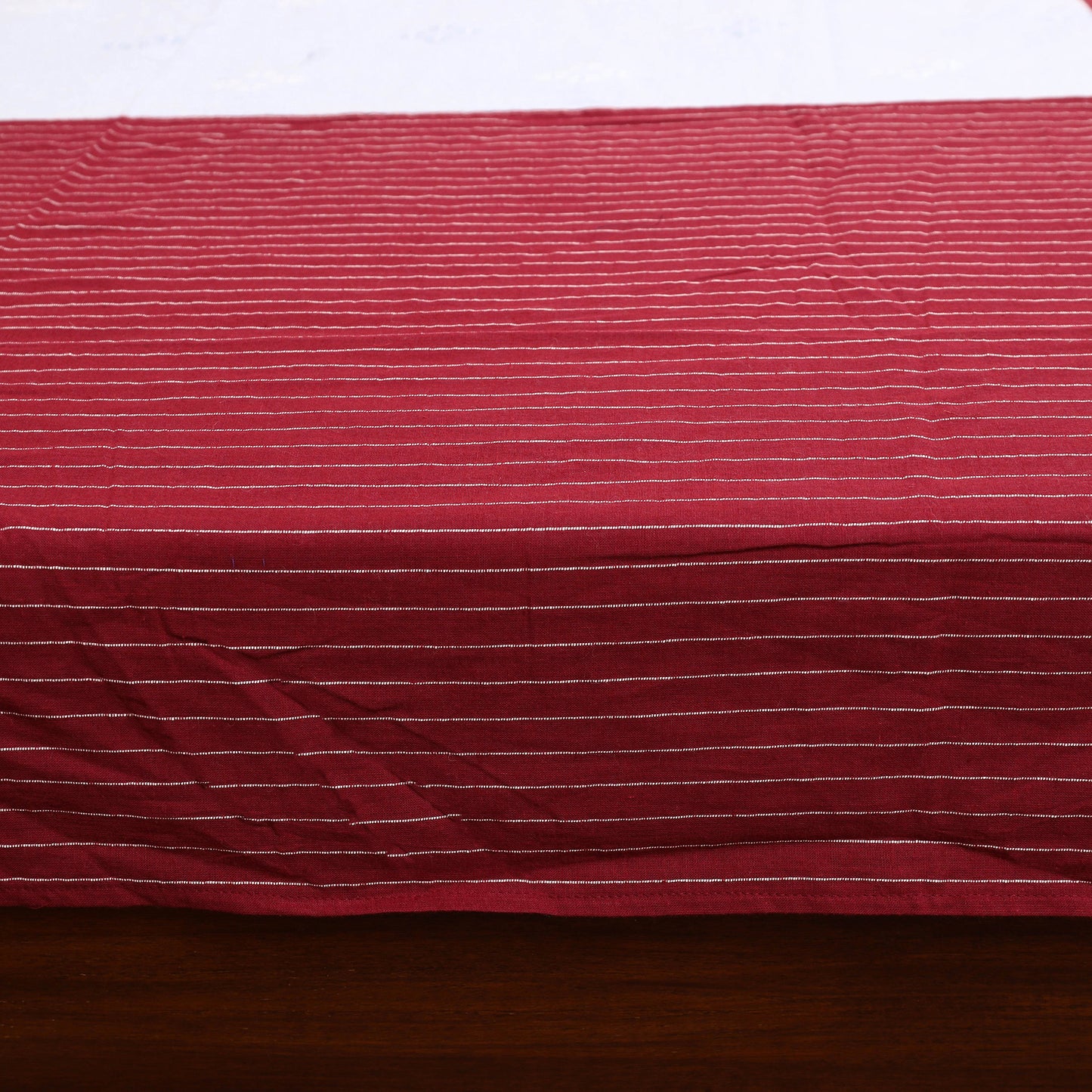 Maroon - Patchwork Cotton Double Jacquard Bedsheet Set 08