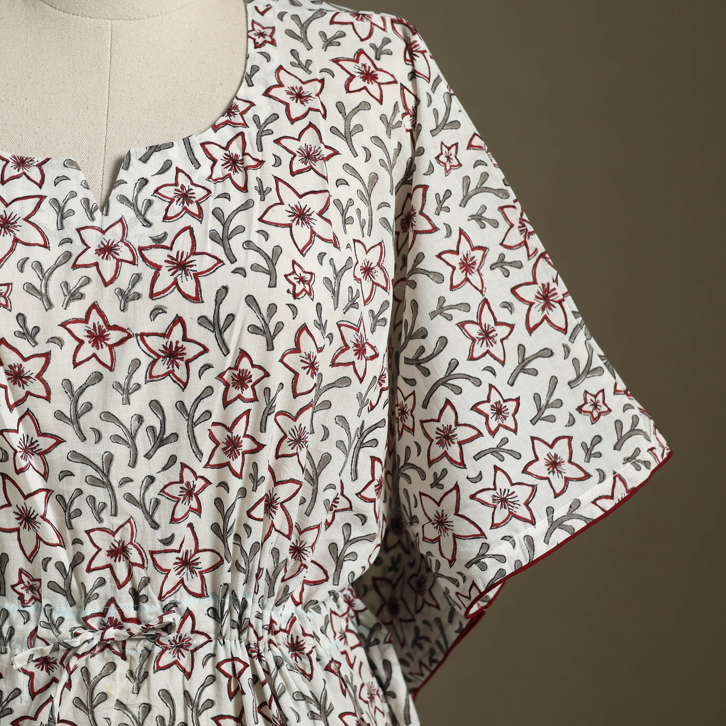 Sanganeri Block Print Cotton Kaftan (Short)