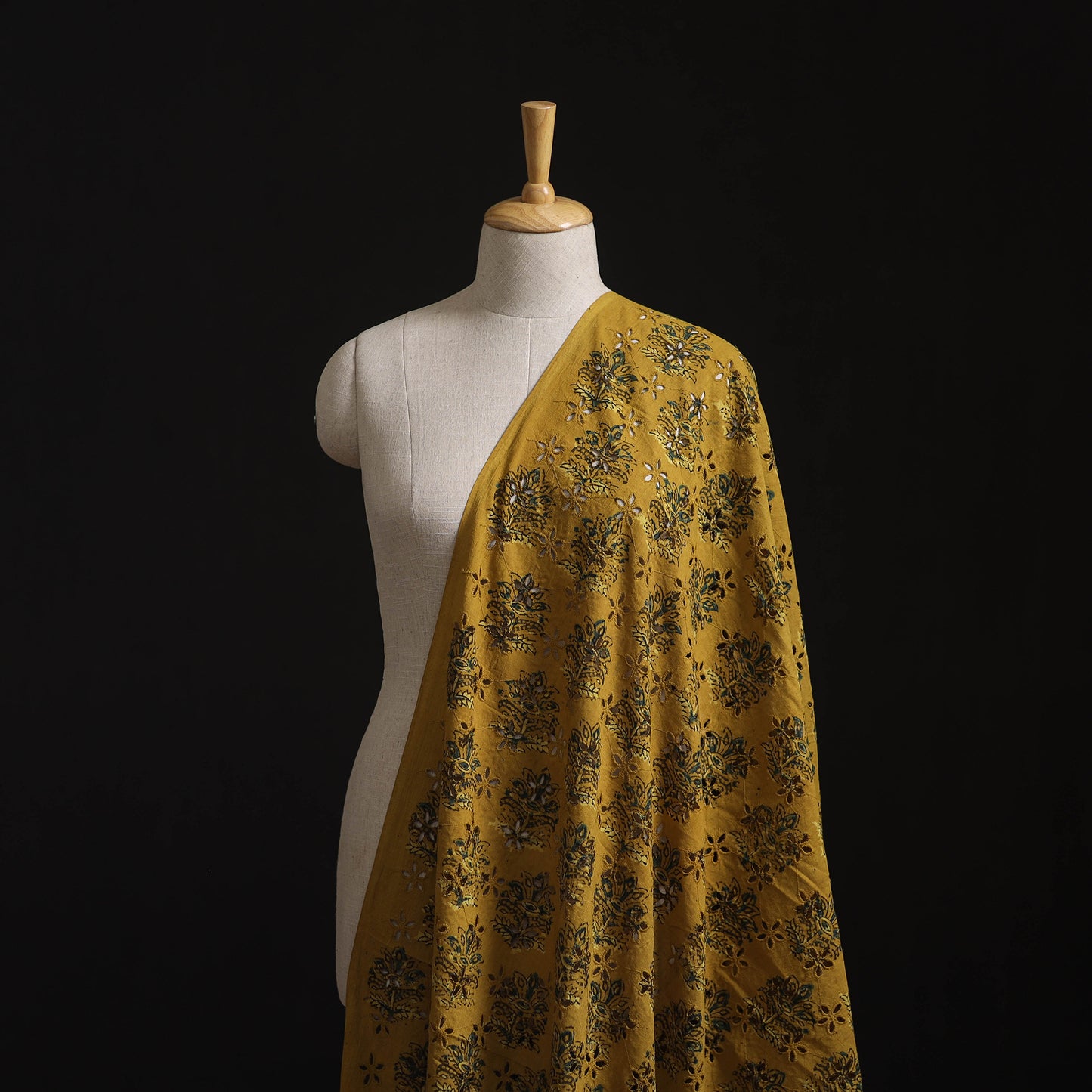 Natural Dyed Ajrakh Hand Block Print Cotton Hakoba Fabric 122