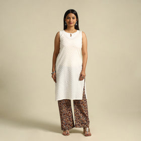 Buy Brown Pedana Block Print Cotton Kalamkari Palazzo