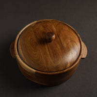 Handcrafted Teak Wooden Casserole 38