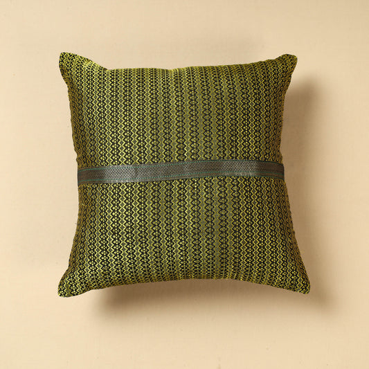 Green - Khun Weave Cotton Cushion Cover (16 x 16 in)