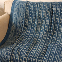 Blue - Jaipur Print Cotton Sofa Throw (88 x 60 in) 18