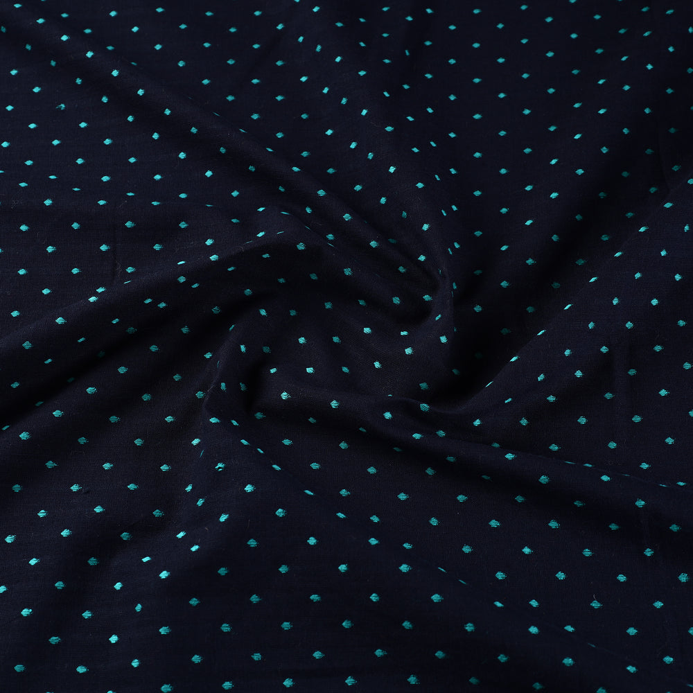 Blue - Jacquard Prewashed Cotton Fabric 04