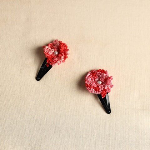  Handmade Crochet Tik-Tak Hair Clip (set of 2) 