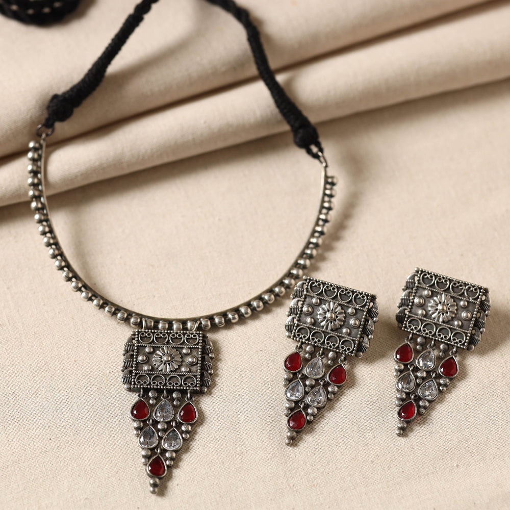 oxidised necklace set