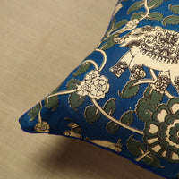 Blue - Kalamkari Printed Cushion Cover 02