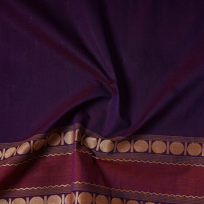 Purple - Kanchipuram Cotton Precut Fabric (1.6 Meter)