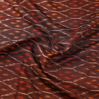 Brown - Mercerised Cotton Pochampally Ikat Fabric 01