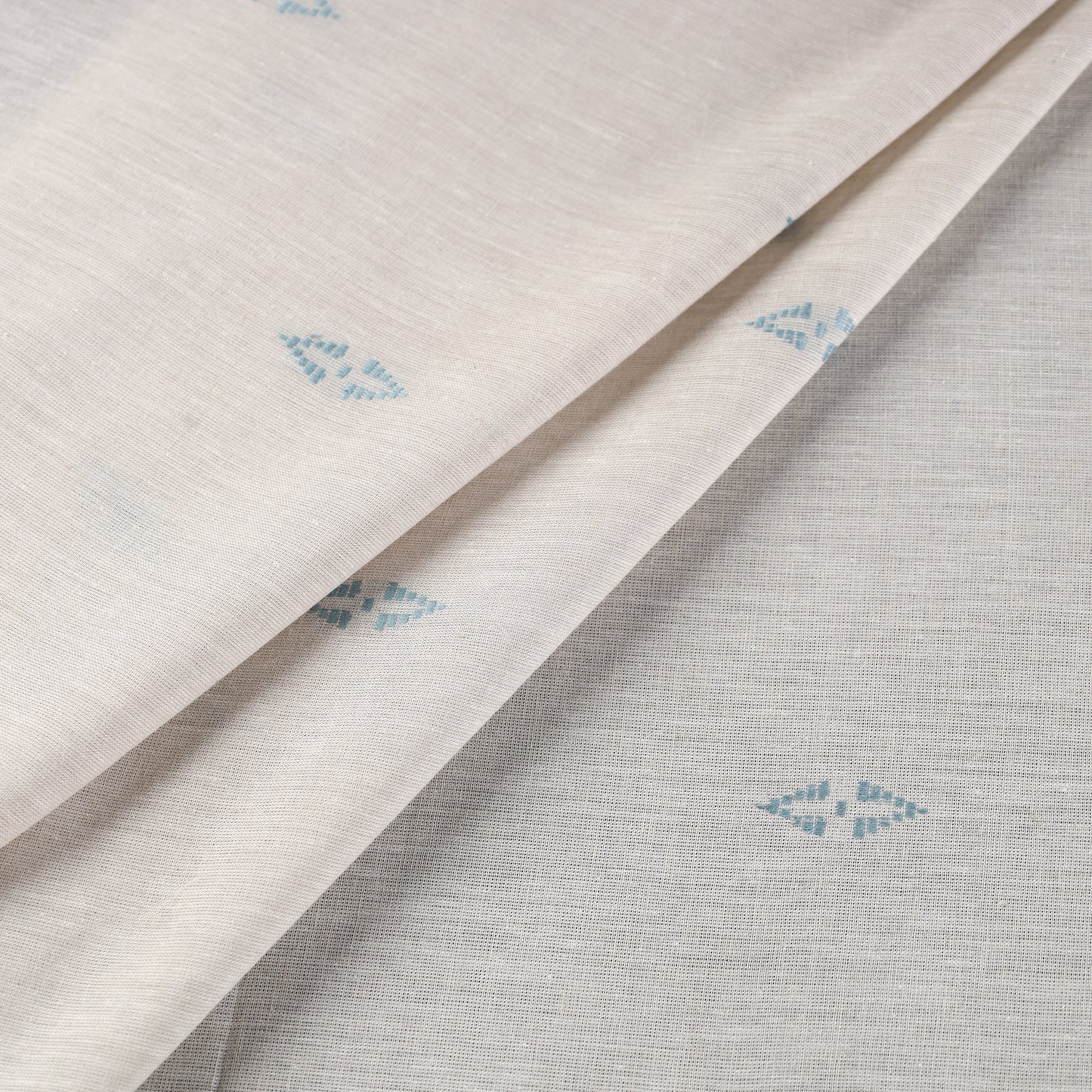 White - Jacquard Prewashed Cotton Fabric