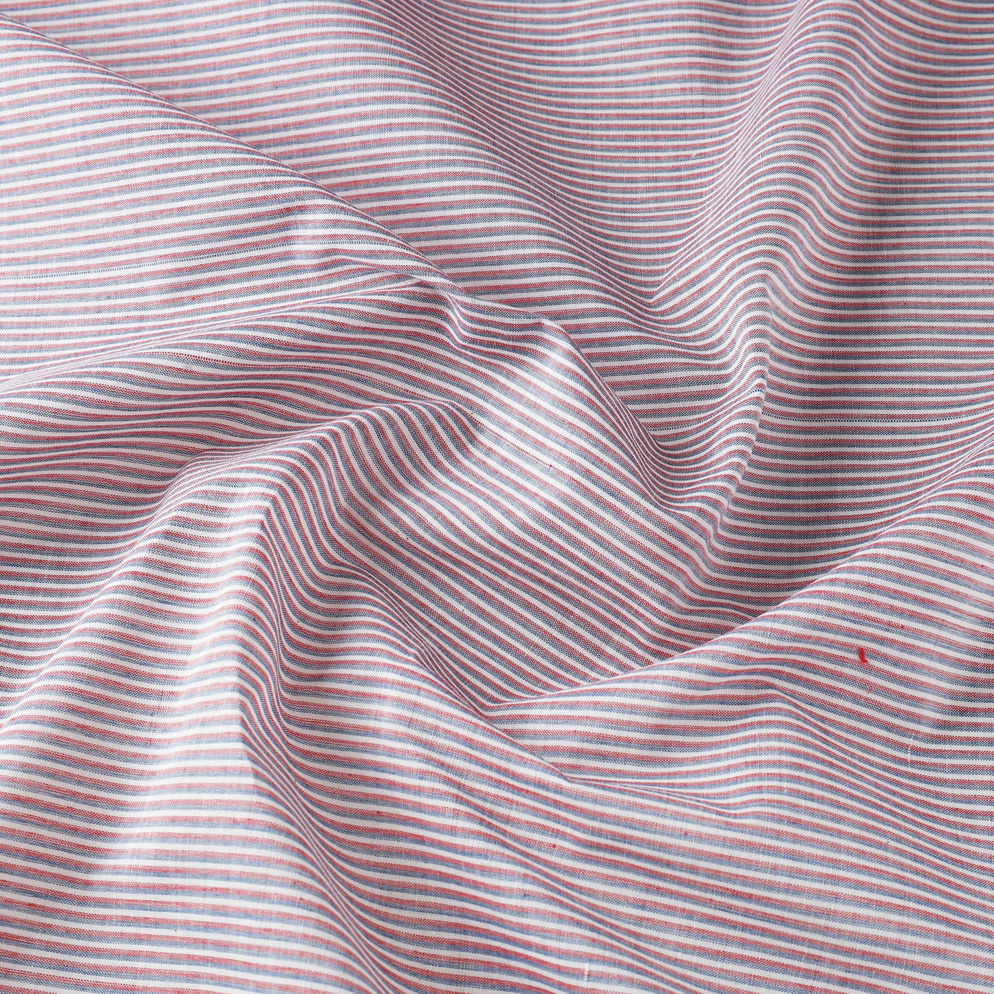Multicolor - Mangalagiri Handloom Stripe Cotton Fabric