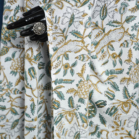 White - cotton sanganeri floral dupatta 11 - handcrafted