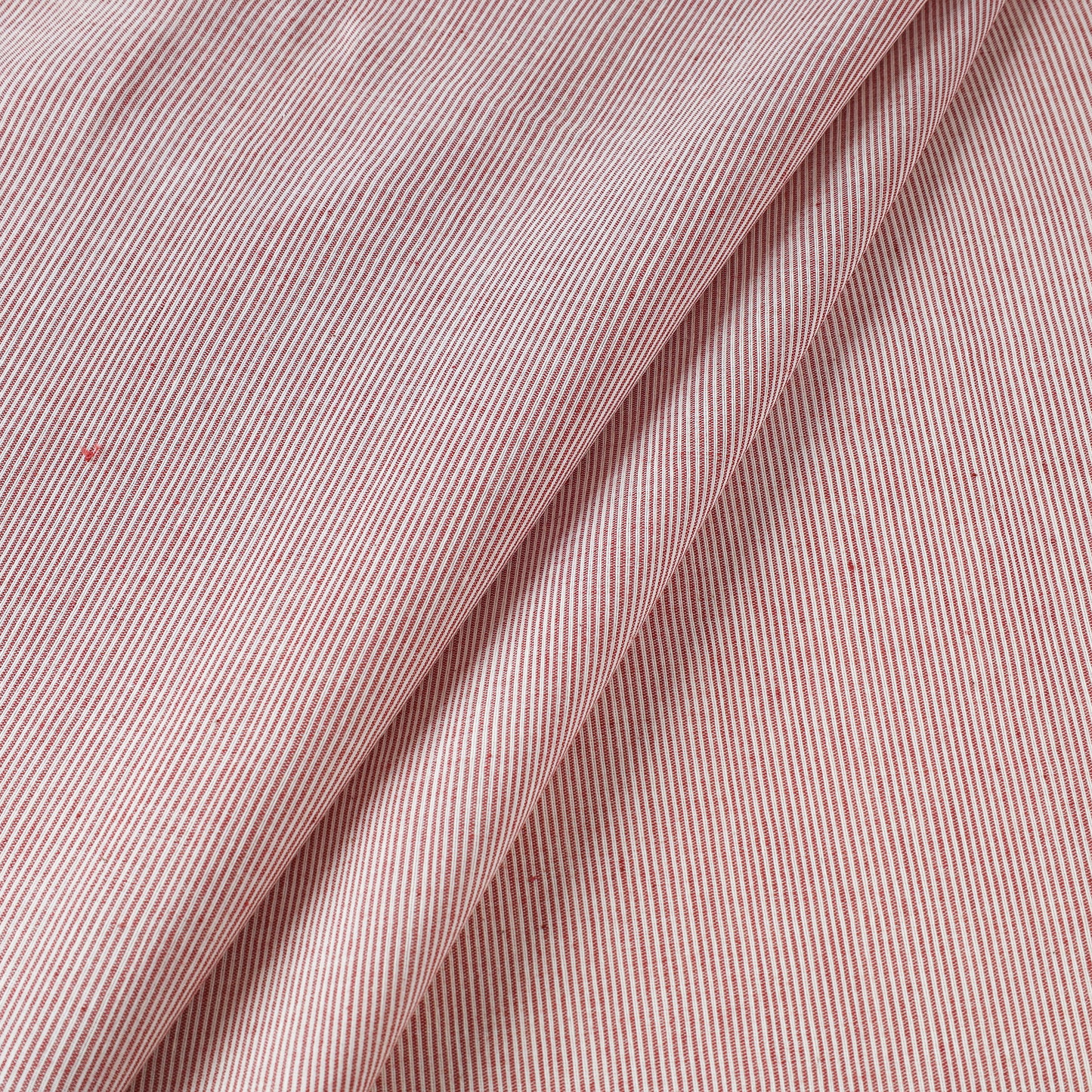 Peach - Mangalagiri Handloom Stripe Cotton Fabric