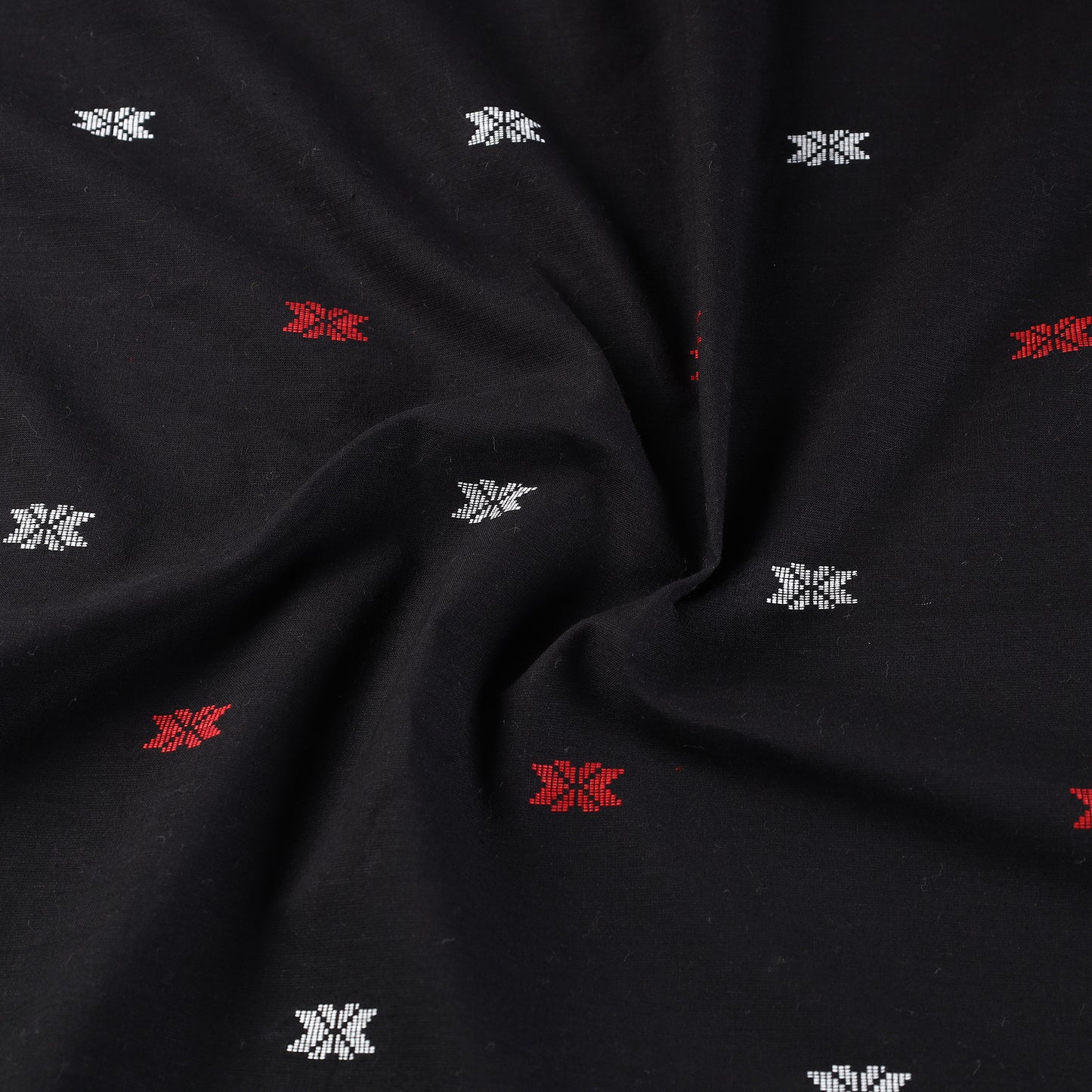 Black - Jacquard Prewashed Cotton Fabric 03