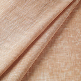 Peach Mangalagiri Plain Handloom Cotton Fabric 