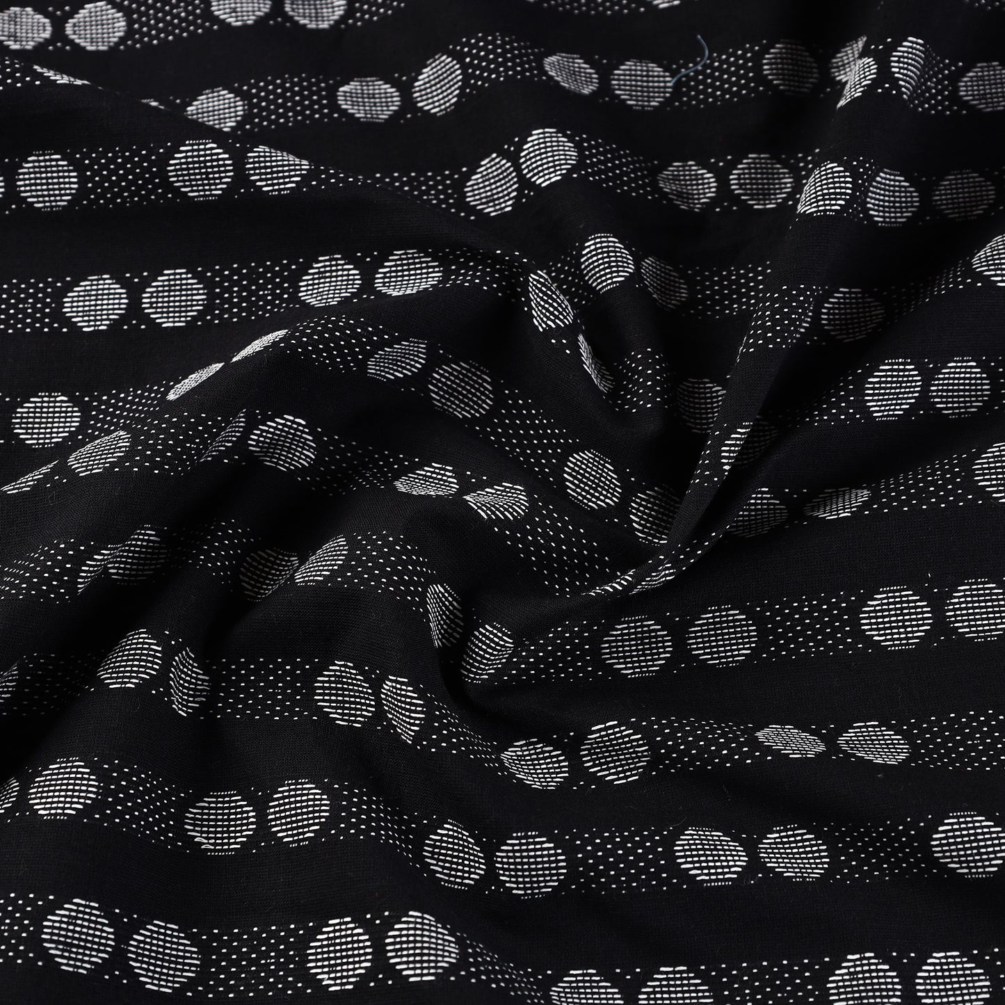 Black - Jacquard Prewashed Cotton Fabric 03