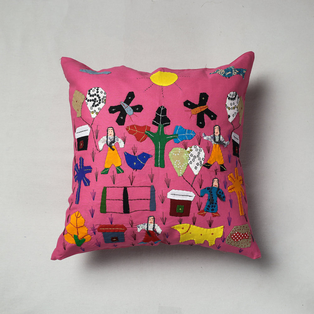 Applique Work Cushion Cover