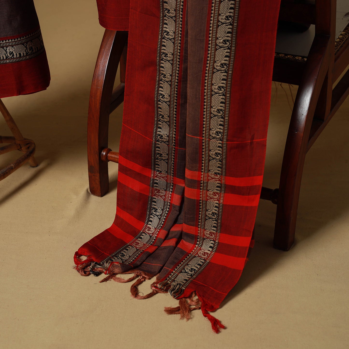 Dharwad Cotton 3pc Unstitched Dress Material with Border 59