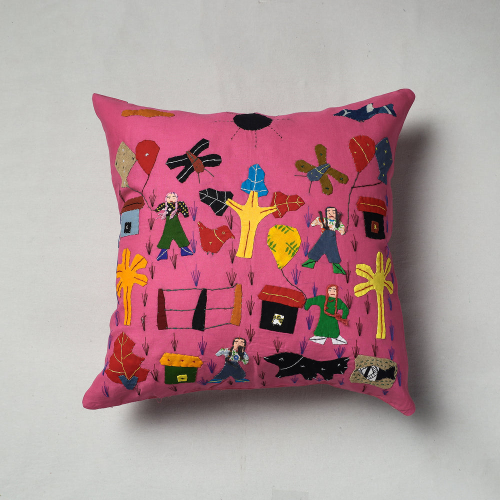 Applique Work Cushion Cover