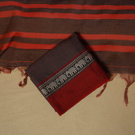 Dharwad Cotton 3pc Unstitched Dress Material with Border 59