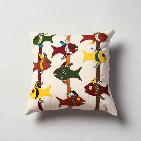 Applique Work Cushion Cover