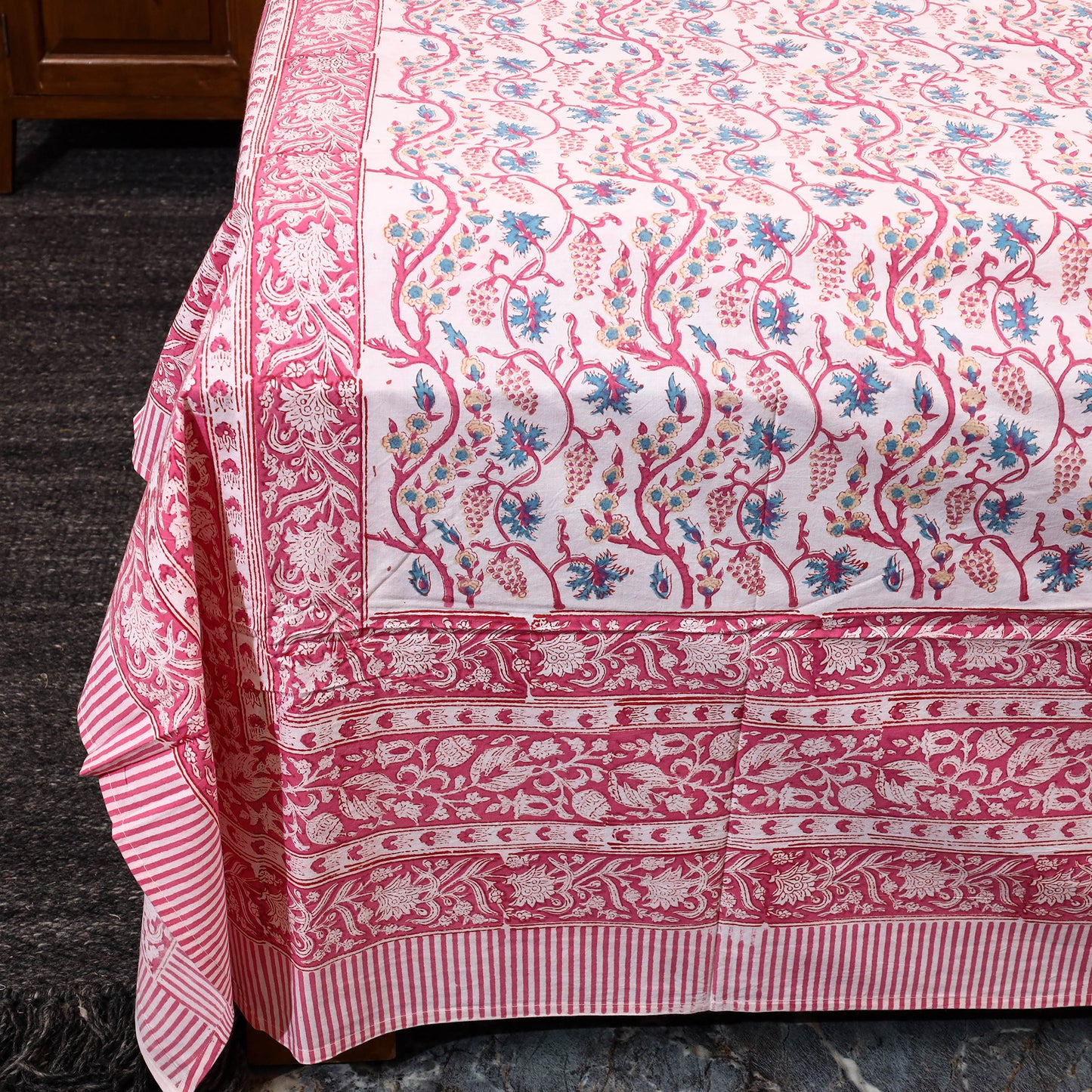 Sanganeri Double Bed Cover