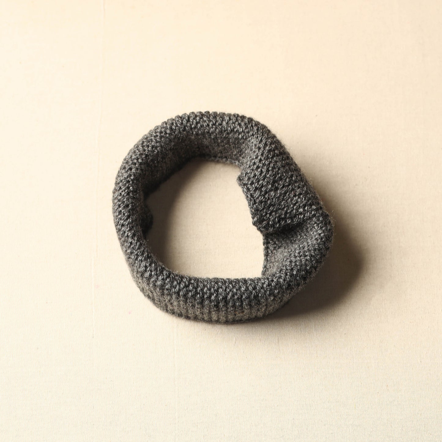 Grey - Kumaun Hand Knitted Woolen Warm Headband 23