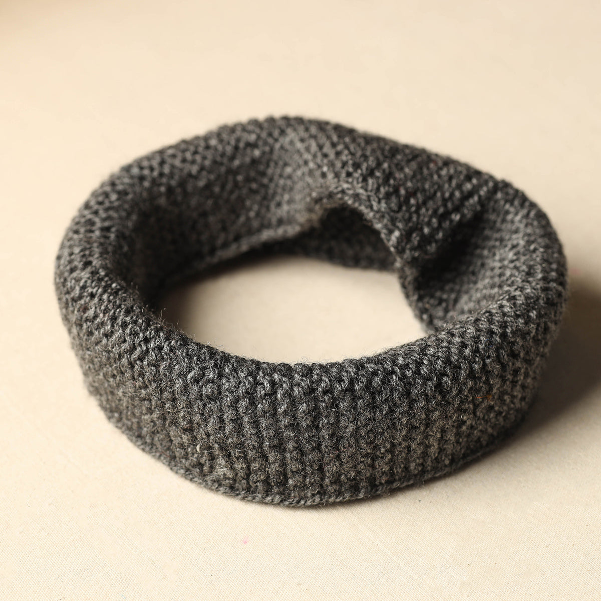 Grey - Kumaun Hand Knitted Woolen Warm Headband 23