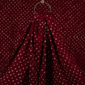 Maroon Kutch Tie & Dye Mul Cotton Bandhani Fabric