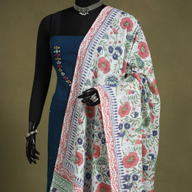 Multicolor - cotton sanganeri floral dupatta 15