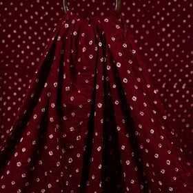 Maroon Kutch Tie & Dye Mul Cotton Bandhani Fabric