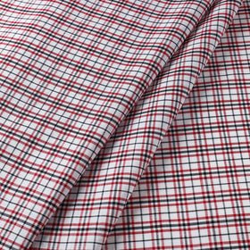 Multicolor Mangalagiri Handloom Checks Cotton Fabric 