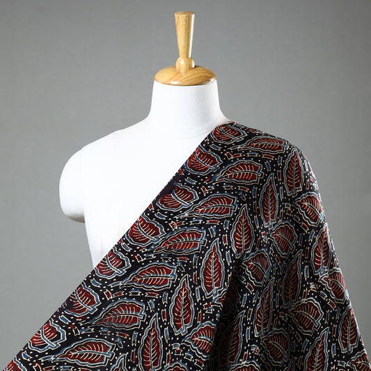 Ajrakh Hand Block Printed Modal Silk Precut Fabric (2 meter) 44