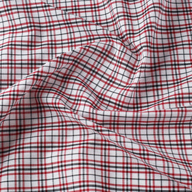 Multicolor Mangalagiri Handloom Checks Cotton Fabric 