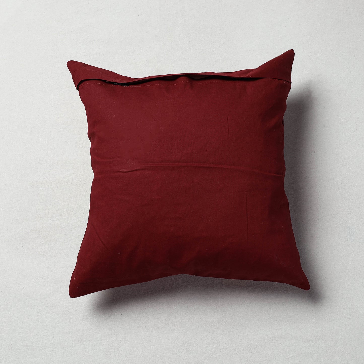 Pipli Applique Work Cotton Cushion Cover (16 x 16 in)