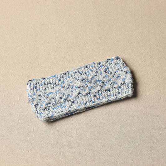 Grey - Kumaun Hand Knitted Woolen Warm Headband 26