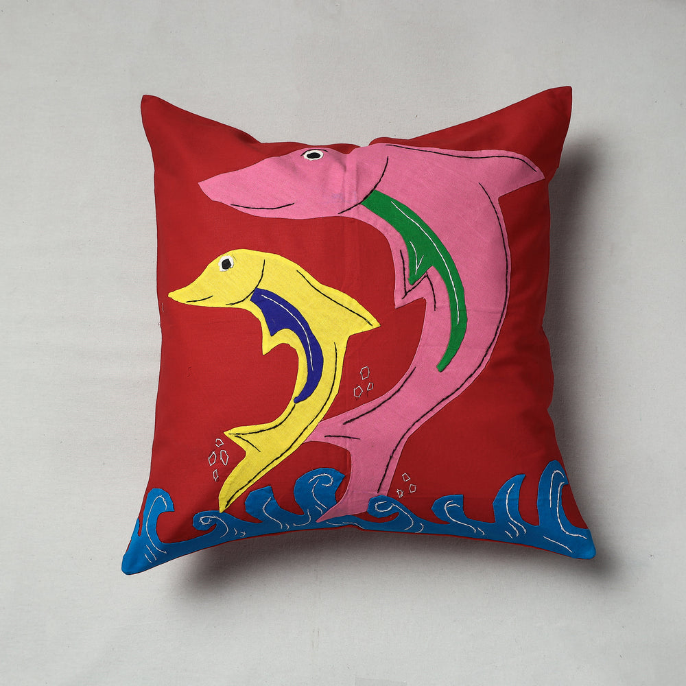 Applique Work Cushion Cover