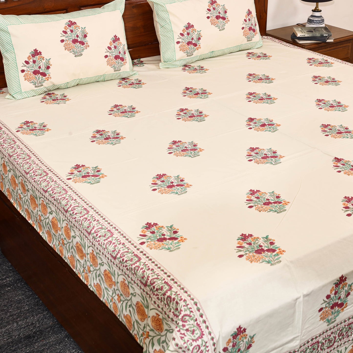 Sanganeri Double Bed Cover