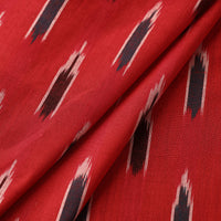 Red - Pochampally Ikat Weave Cotton Fabric 01